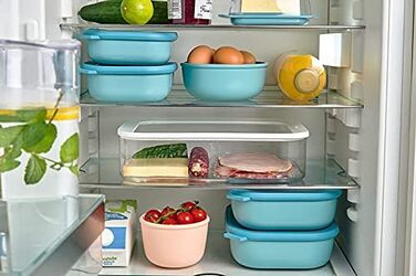 Круглий набір Multibowl Cirqula з 3 предметів - Банки для зберігання з кришкою - Підходить як ящик для зберігання, холодильник, морозильна камера та посуд для мікрохвильової печі - 350 мл, 750 мл і 1250 мл - (Яскравий бузок, набір 3 шт. и (350, 750, 1250 