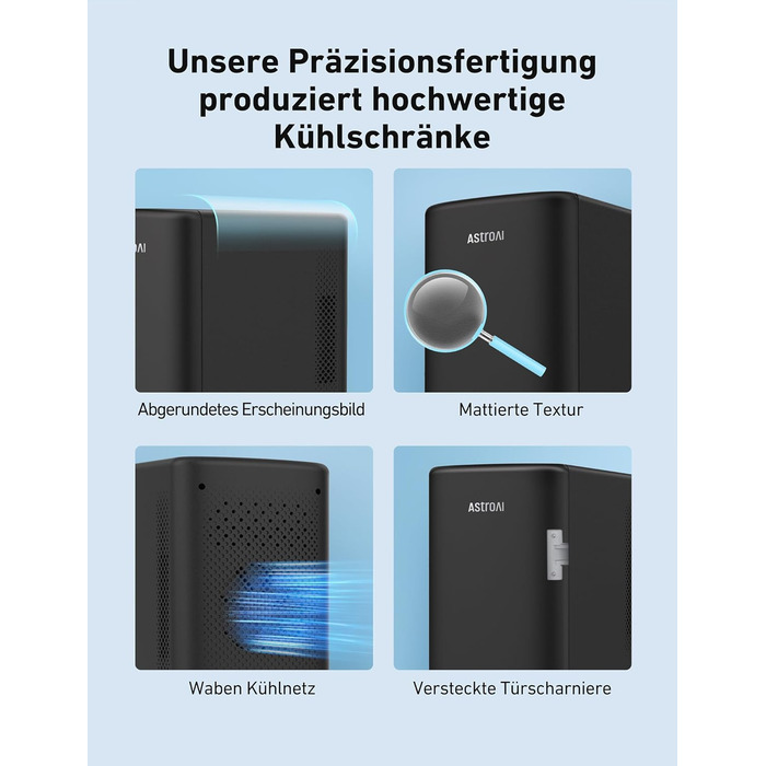 Міні-холодильник 6 л чорний AstroAI