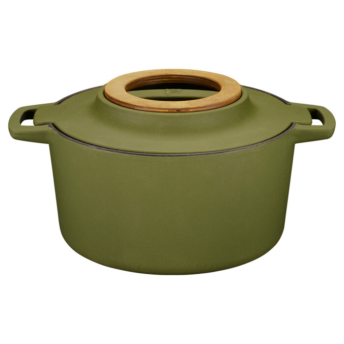 Каструля чавунна Fiskars Norden 4л колір кропива (1071128)