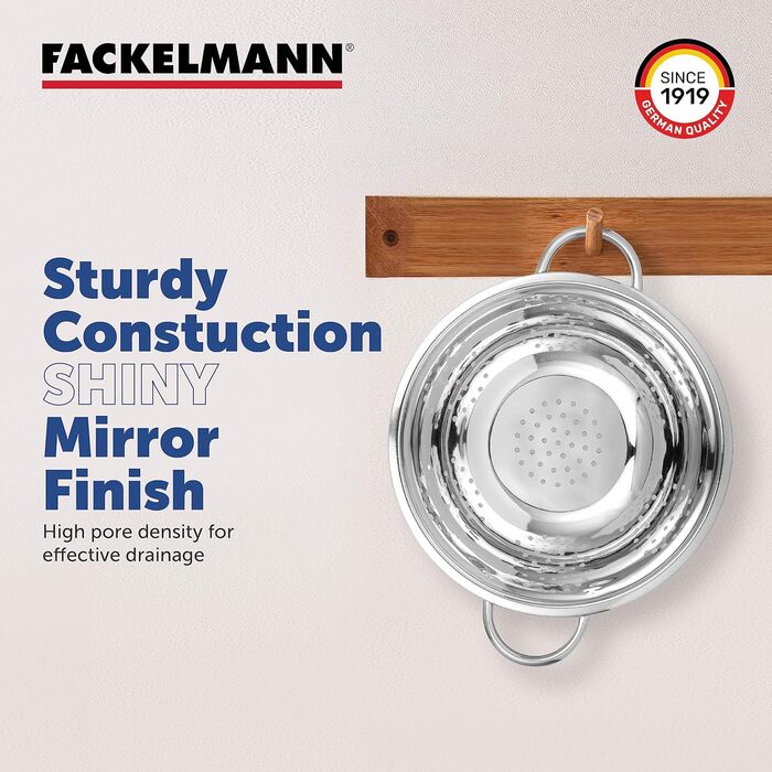 Дуршлак 24 см с ручками Fackelmann