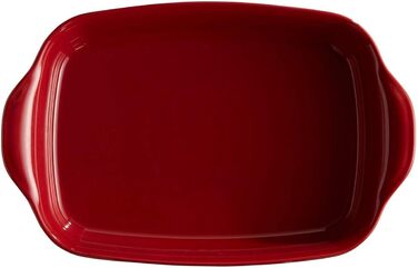 Форма для запекания керамическая прямоугольная 42x27x9 см, бордовая Emile Henry