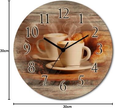 Настінний годинник, безшумний круглий 30 см ARTLAND