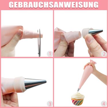 Набір аксесуарів для торта Nifogo, 301 предмет, аксесуари для випічки, аксесуари для декорування тортів з обертовою підставкою, кондитерський мішок, кондитерські насадки, шпатель для початківців (C-світло-рожевий)