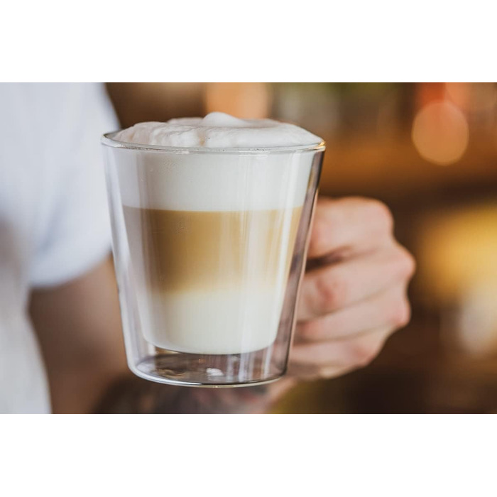 Консимо. Кофейные бокалы с двойными стенками Бокалы для коктейлей Стаканы для воды Стакан для чая Чашка для чая - Прозрачный набор из 2 шт. (Diva, 250 мл)