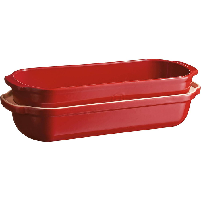 Форма для випікання хліба прямокутна, керамічна, 39x16,5x15 см червона Emile Henry