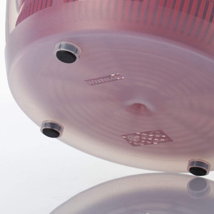 Вертушка для салату Westmark, об'єм 5 л, ø 26 см, пластик, без бісфенолу А, Fortuna, колір прозорий/червоний, 243222E2 (червоний, нековзний)