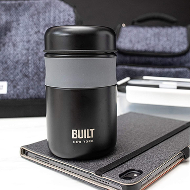 Контейнер для їжі Built Classic, чорний, 9 х 15,5 см, 490 мл