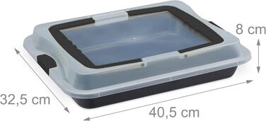 Форма для випікання 3-в-1 з кришкою 40,5x32,5 см Relaxdays
