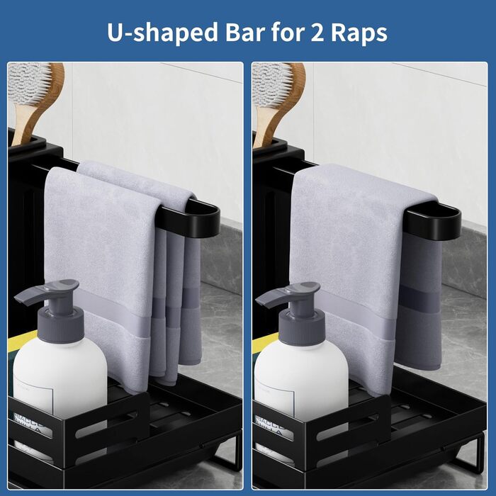 Органайзер для раковины, черный FOXWHALE