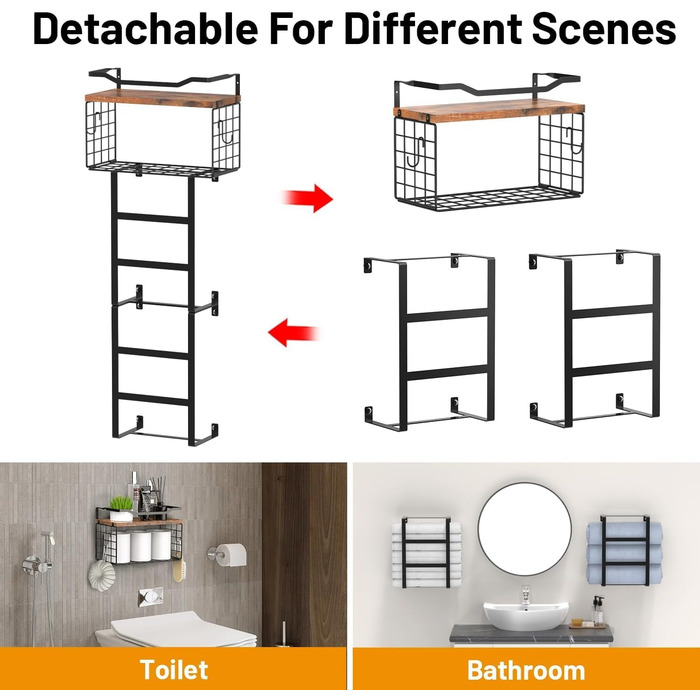 Настінний тримач для рушників чорний GLARETEX