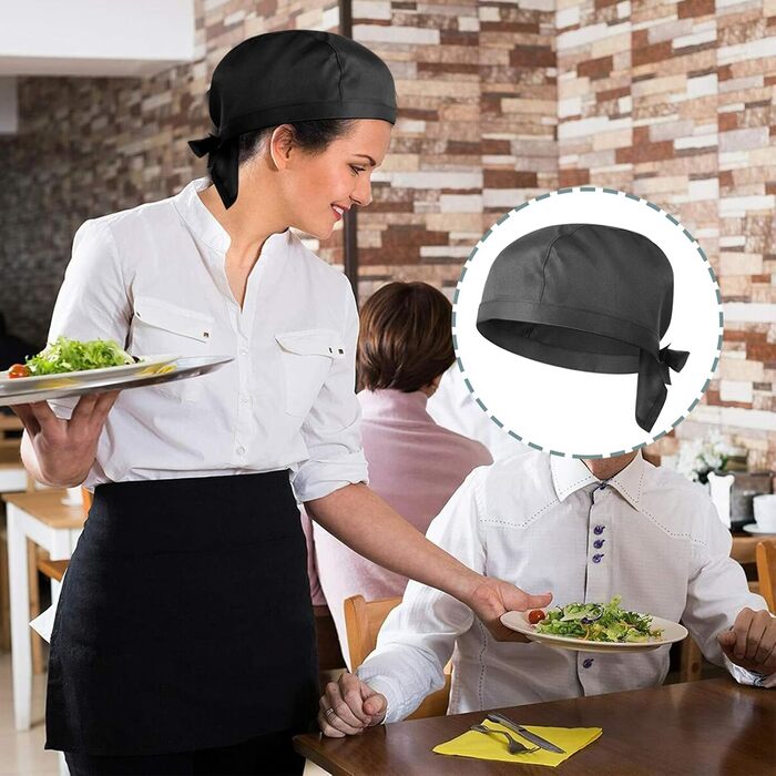 Набір із 4 кухарських шапок чорний Dzsomt
