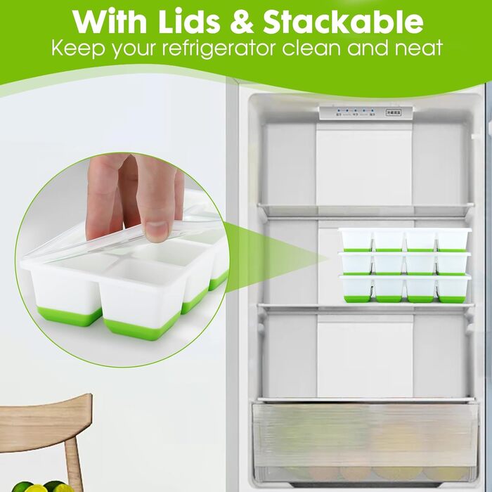 Силіконова форма для льоду 3 шт зелений Sinnsally