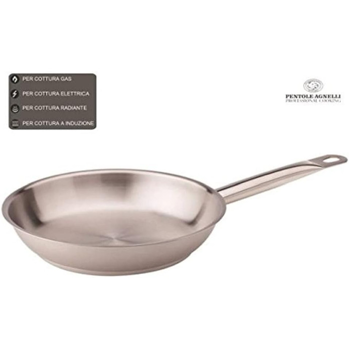 Сковорода Pentole Agnelli 18/10 з нержавіючої сталі з трубчастою ручкою (32 см)