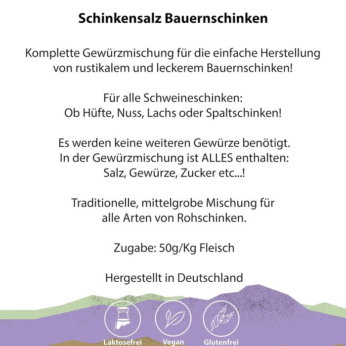 Суміш спецій із сіллю для приготування фермерської шинки, 1 кг на 20 кг м'яса ROYAL SPICE
