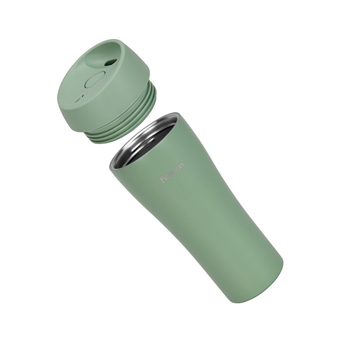 Термокухоль Fissman 420 мл, колір м'ятний нержавіюча сталь (9891)