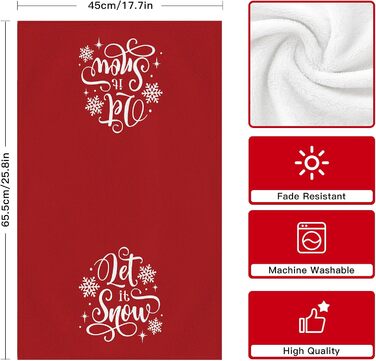 Набір з 2 різдвяних кухонних рушників 45 x 65 см, набір H Ohok