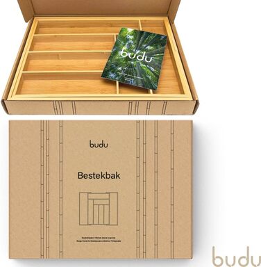 Лоток для столових приборів budu 47 (глибина 47 см) від - Організатор для кухонних шухляд - Висувний - Організатор для кухонних шухляд (43 см, бамбук)