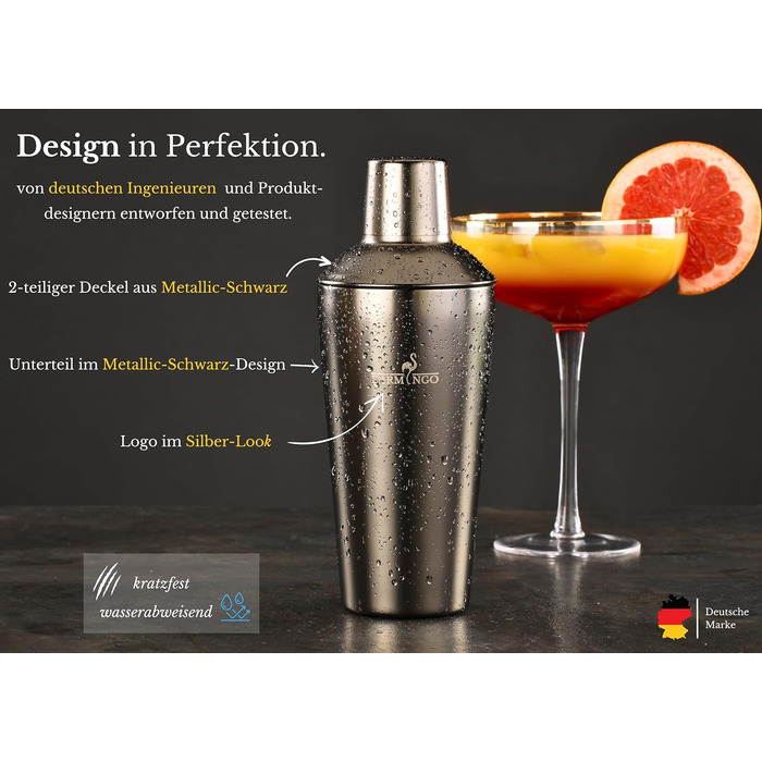 Коктейльний набір з нержавіючої сталі 700 мл BARMINGO