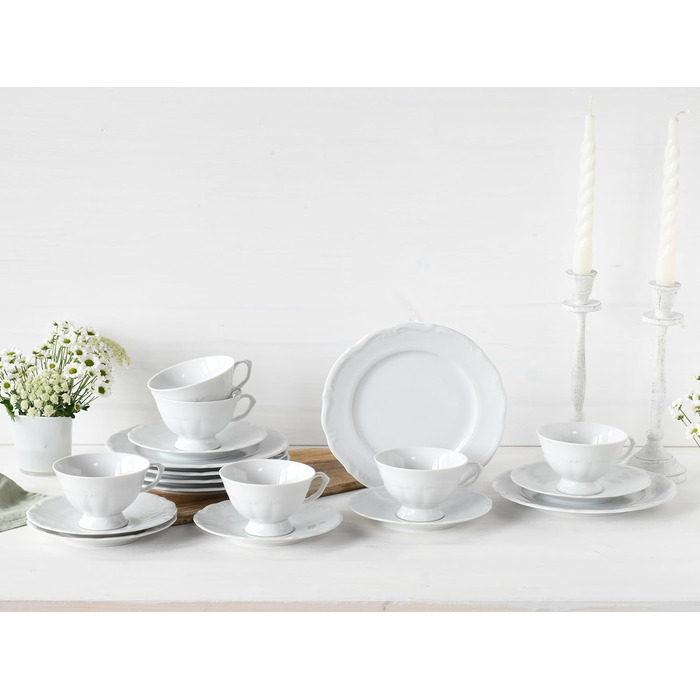 Порцеляна, білий (кавовий сервіз, 18 предметів, одинарний), 30 шт.