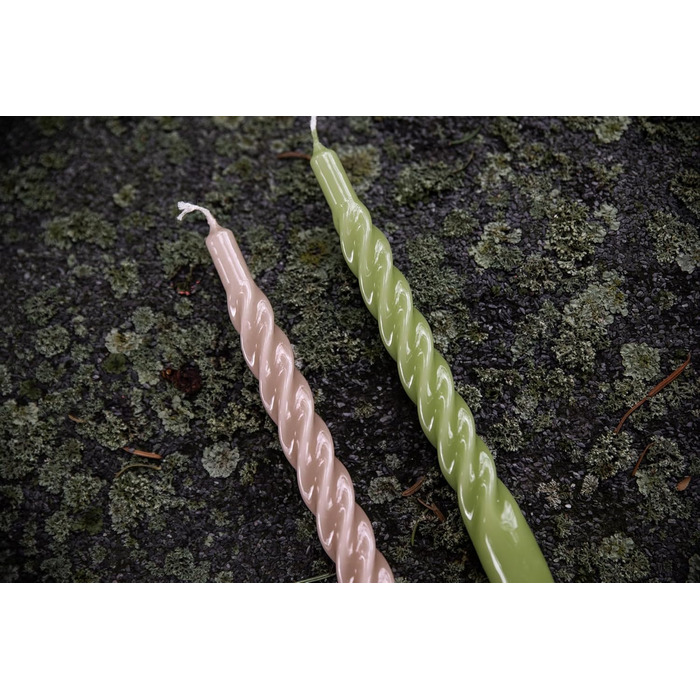 Набір з 6 декоративних свічок 2,2 x 21 см, теплий сірий Candles with a Twist Kunstindustrien