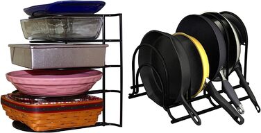 Органайзер для посуду 30 см, 5 полиць, чорний SASONCO