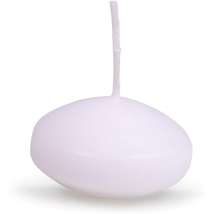 Набір плаваючих свічок DONAU HOME/ / 12 шт. / 2,8 x Ø 4,8 см / 4 години горіння / Плаваючі воскові свічки без парфумів / Плаваючі теплі чайні свічки / для вечері, весілля, басейну 12 шт. (овальна форма, 12 шт. , білі)