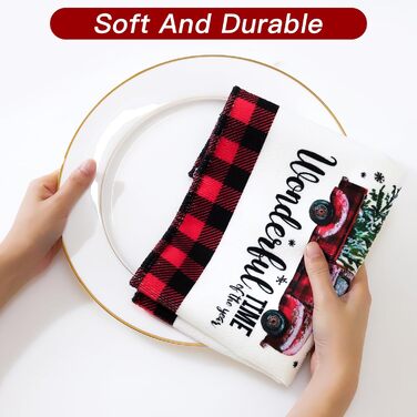 Набір з 2 різдвяних кухонних рушників 45 x 65 см, набір R Ohok