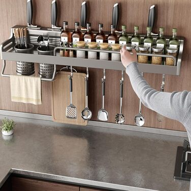 Настінний органайзер для кухонного приладдя 60 см Dxcaicc