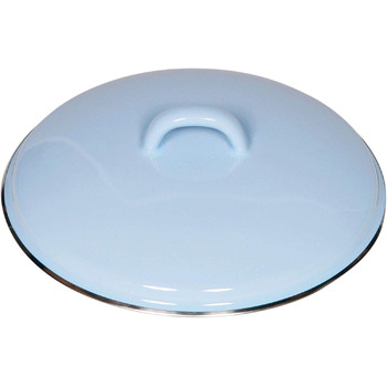 Кришка для каструлі 18 см емальована, блакитна Riess