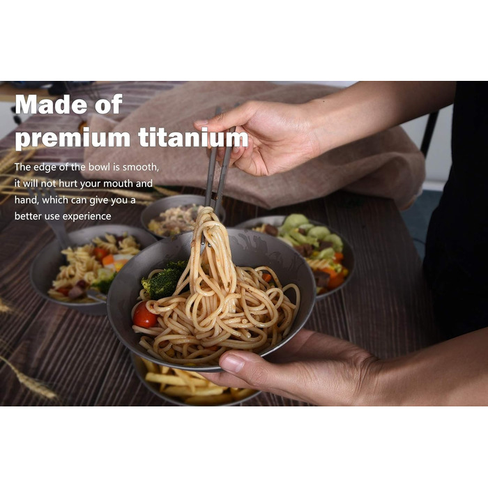 Титанова тарілка для кемпінгу 800 мл Boundless Voyage