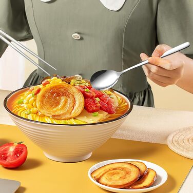 Металеві палички для їжі tiokin, 5 пар, 9,5 дюймів, преміум-класу, багаторазові палички для їжі з нержавіючої сталі 304, корейські квадратні, легкі, нековзні, можна мити в посудомийній машині (4 пари паличок для їжі та 4 ложки для супу)