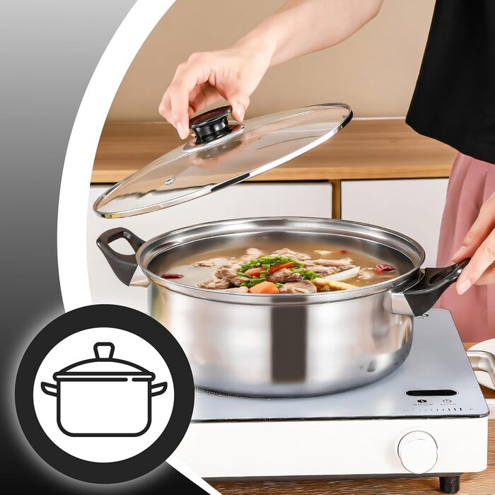 Набір кухонного посуду з нержавіючої сталі, 12 предметів Retoo