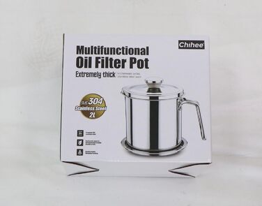 Сепаратор для відділення жиру 2 л, сріблястий Chihee