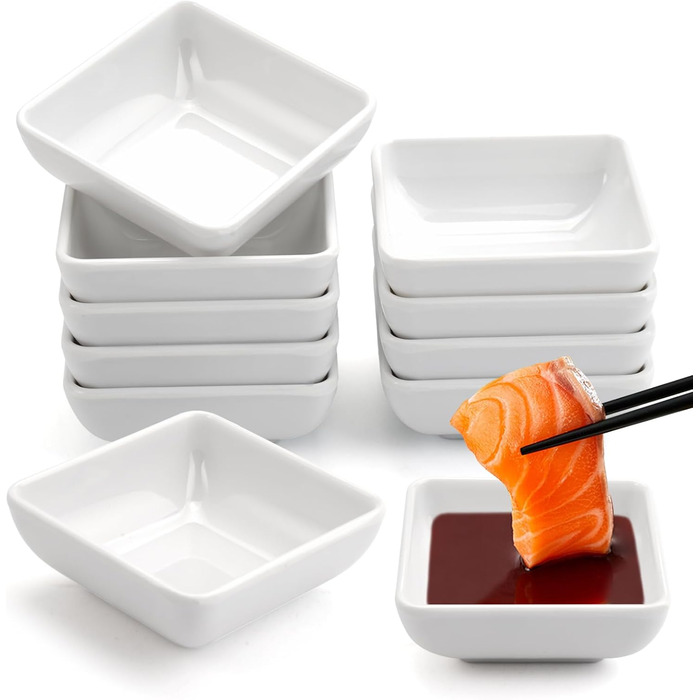 Набір із 10 соусниць білі TESSTSY