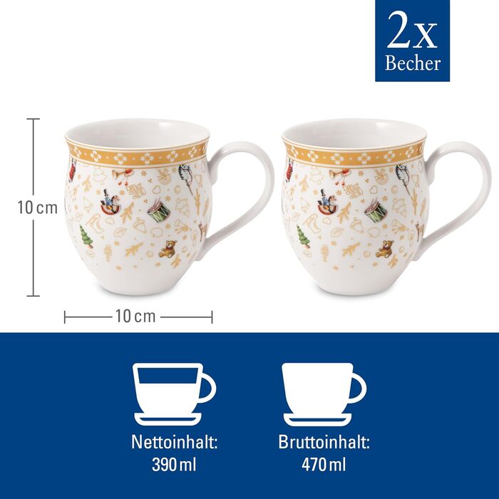 Набір кухлів з ручками 0,4 л, 2 предмети Toys Delight Villeroy & Boch
