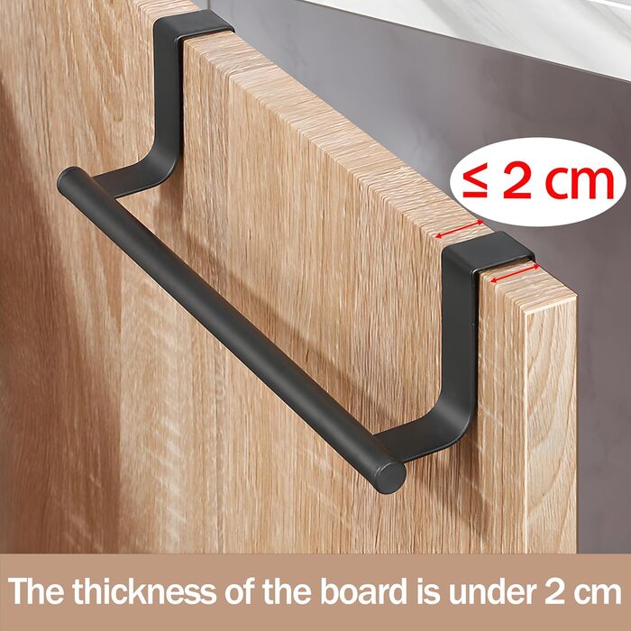 Тримачів для рушників з 6 гачками чорний AGGKY