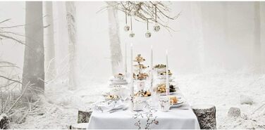 Свічник 20 см, білий з акварельним малюнком Christmas Hammershøi Kähler