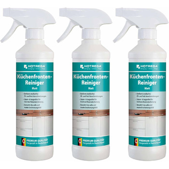 Засіб для чищення матових кухонних поверхонь 500 мл, набір 3 предметів HOTREGA