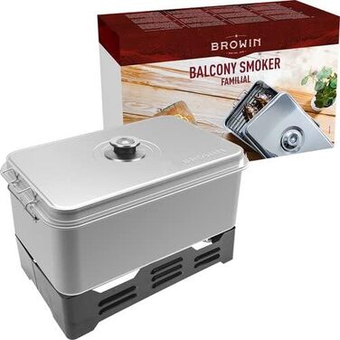 Настільна коптильня з термометром нержавіюча сталь Browin