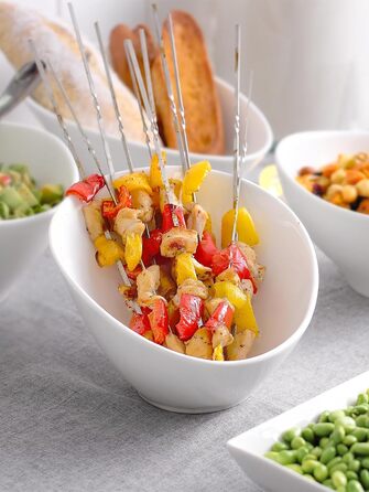 Салатник керамічний 770 мл, набір 2 предмети, білий Dowan