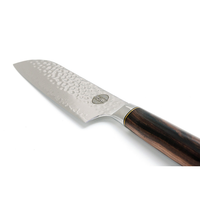 Профессиональный нож из дамасской стали Santoku GRILLI