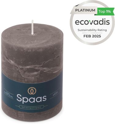 Свічка Spaas Rustic Pillar 80/110 мм 65 шт. - (темно-сіра)