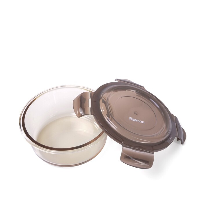 Контейнер з пластиковою кришкою Fissman 13x5 см / 400 мл (6528)