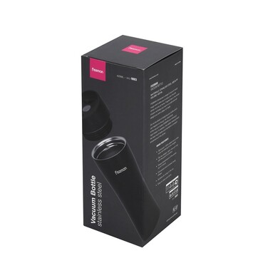 Термокухоль Fissman 420 мл, колір чорний нержавіюча сталь (9883)