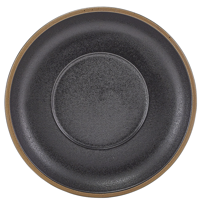 Блюдце 16 см, черное, Kava Black Stoneware, GenWare