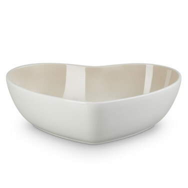 Блюдо сервірувальне у формі серця 30 см, бежеве Heart Le Creuset