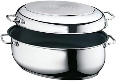 Жаровня 8,5 л з кришкою, дротяною вставкою та термометром для м'яса WMF