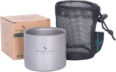 Титановий кухоль двошаровий ізольований 125 мл iBasingo