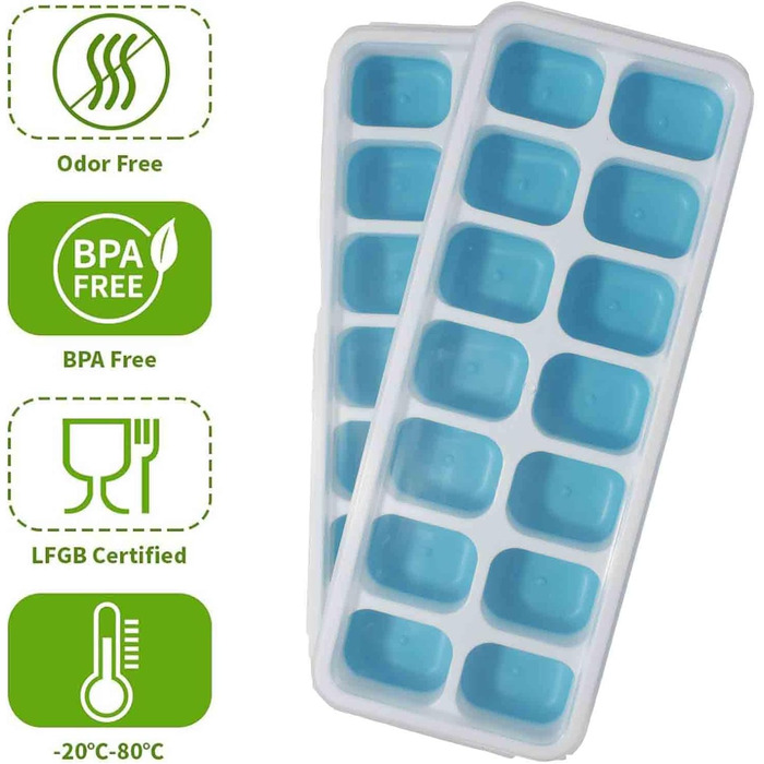 Силіконова форма для кубиків льоду з кришкою 4 шт AuFiiy