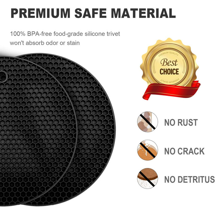 Подставка под горячее 4 шт черный ANNIOCA